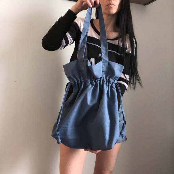 NEW Canvas Tote Bag With Drawstring - Picture 5 of 9